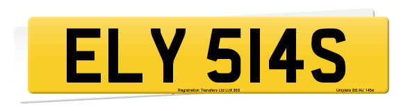 Registration number ELY 514S